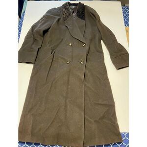Women’s‎ Vintage Donny Brook Brown & Leopard Trim Trench Coat Size 8